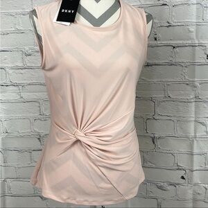 DKNY Laid Bare Twisted Tank NWT Size Medium Pale Pink